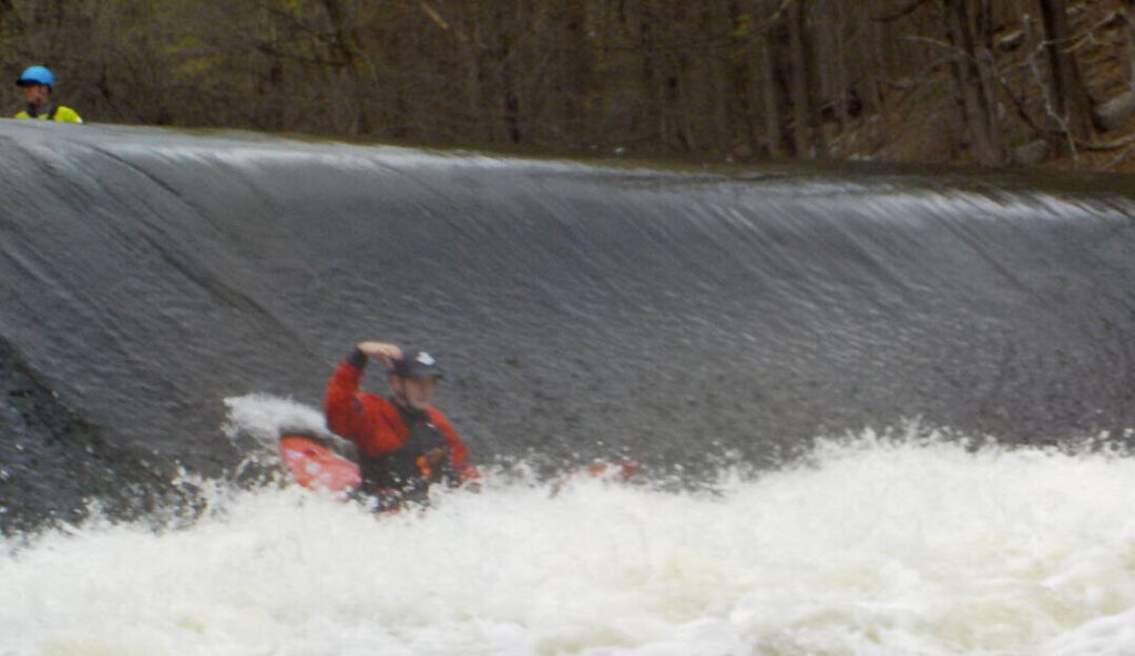 Mike throwing the brown claw on the Moodna's 2nd dam