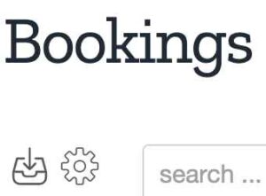 download and setting icons below booking