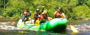 frank captaining raft on lehigh